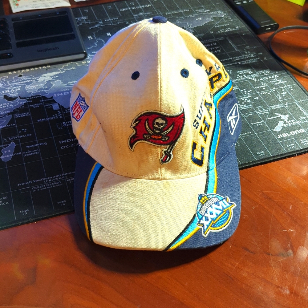 Tampa Bay Bucs Superbowl hat (stained)
